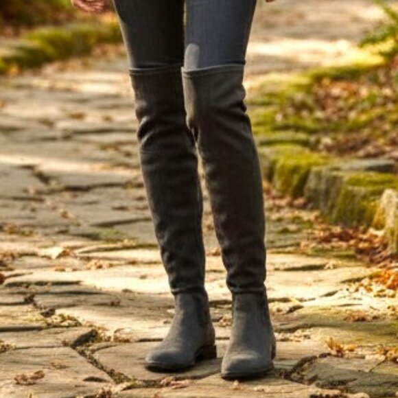 ECCO Women's Blue Suede & Textile Over-the-Knee Boots Size 9–9.5 - Picture 12 of 12